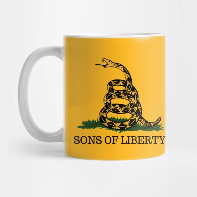 Sons of Liberty - Patriot Flag - Don't Tread on Me by Room Thirty Four